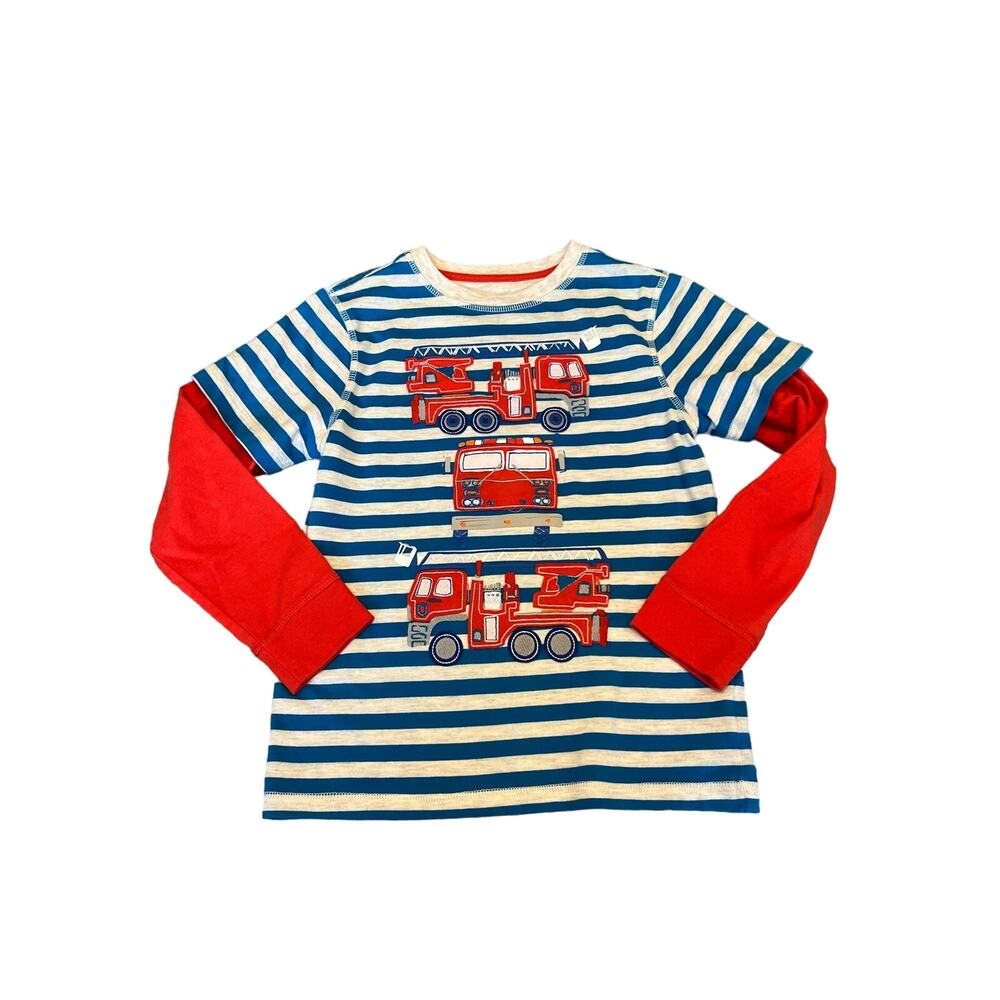 JK J. Khaki boys shirt fire trucks size 7 EUC